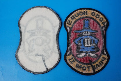 Patch JASDF F-4EJ Phantom II 2000 Flight Hours 4000 Flight Hours Spook 2 Piece Set without hook and loop