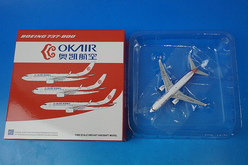 1:400 B737-800 OK Air Okay Airways 9999th Boeing 737 B-1228 XX4410 JC Wings airplane model