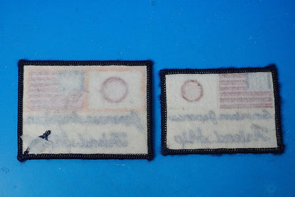 Patch JASDF (Japan Air Self-Defense Force) Friendship American-Japanese Japanese-American Stars and Stripes Hinomaru (Rectangular, Set of 2) - No Velcro