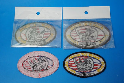 Patch USN (United States Navy) FA-18F Diamondbacks Royal Maces RHINO (and others) 4-piece set, no Velcro.