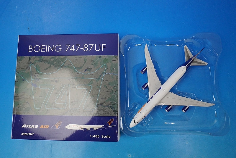 1:400 B747-8F Cargo APEX Logistics Atlas Air Final Production Aircraft N863GT 11787 Phoenix airplane model