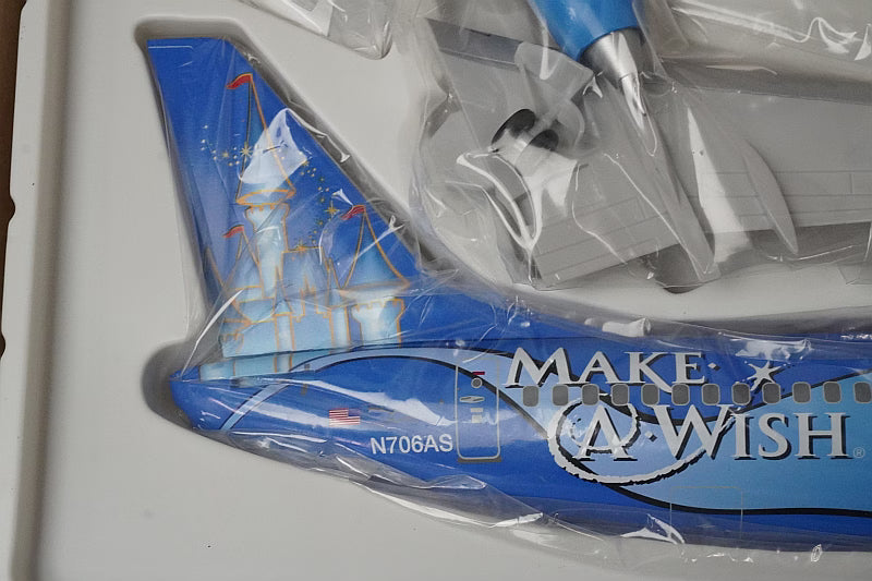 1:100 B737-400 Alaska MAKE A WISH Disneyland N706AS 73706 Everrise airplane model