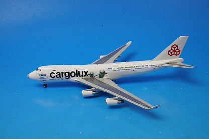 1:400 B747-400 ERF Cargolux Sea Life Trust Livery Dolphin Livery LX-ECV XX4205 JC Wings airplane model