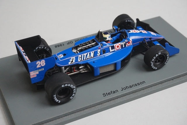 1:43 Spark S3969 Ligier JS31 Detroit GP 1988 #26 S.Johansson