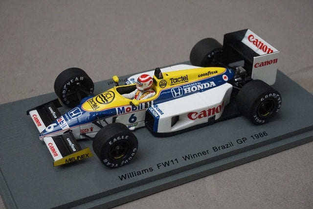 1:43 SPARK S7480 Williams FW11 Brazi GP Winner 1986 #6 Nelson Piquet