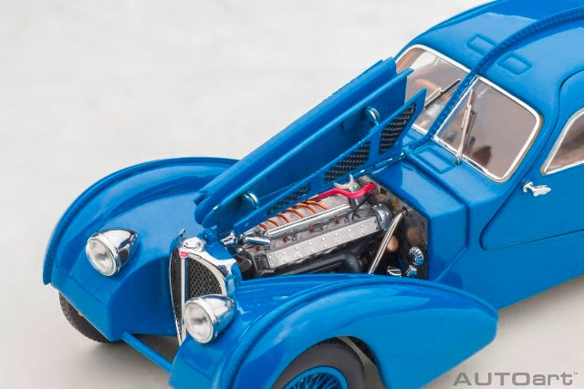 50947 AUTOart 1:43 Bugatti Type 57SC Atlantic 1938 (Blue with Wire Spoke Wheels)