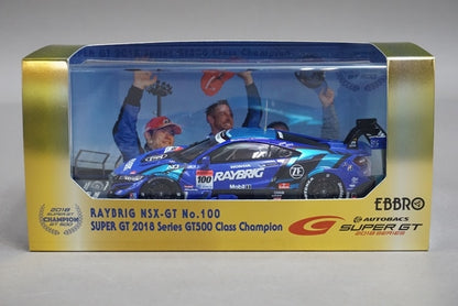 1:43 EBBRO 45621 RAYBRIG NSX-GT Super GT500 Champion 2018 #100