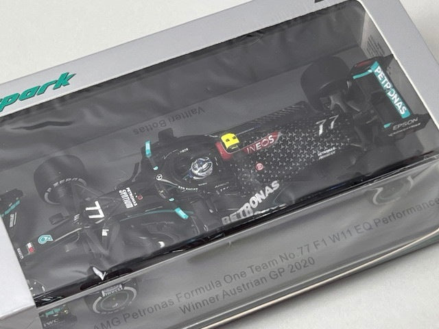 1:43 SPARK S6466 Mercedes AMG F1 W11 EQ Performance Austrian GP winner 2020 #77 Valtteri Bottas