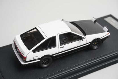 1:43 ignition model IG0485 Toyota Sprinter Trueno (AE86) 3-Door GT Apex Black/White