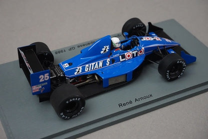 1:43 SPARK S3968 Ligier JS31 #25 Japan GP 1988 R.Arnoux