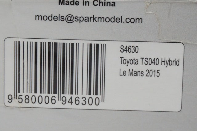 1:43 SPARK S4630 Toyota TS040 Hybrid #1 Le Mans 2015