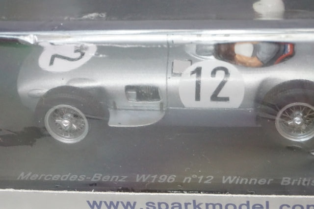 1:43 SPARK S1052 Mercedes Benz W196 British GP Winner S. Moss 1955 #12