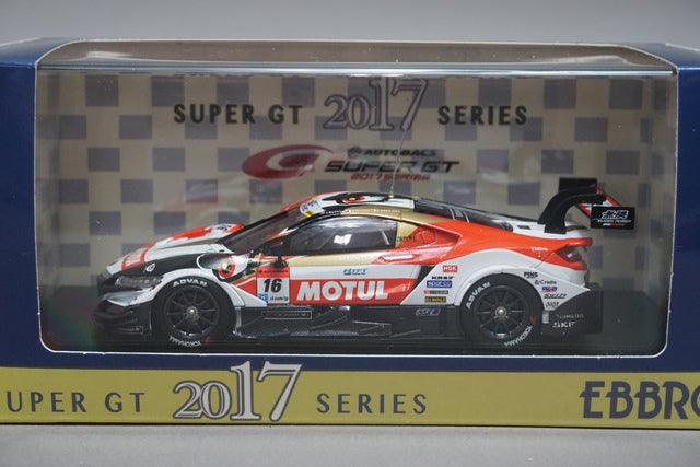 1:43 EBBRO 45548 Honda MOTUL MUGEN NSX-GT Super GT500 SUZUKA 2017 #16