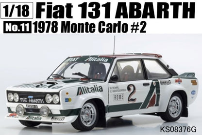 [ Pre-order ] KS08376G Kyosho 1:18 Fiat 131 Abarth 1978 Monte Carlo #2