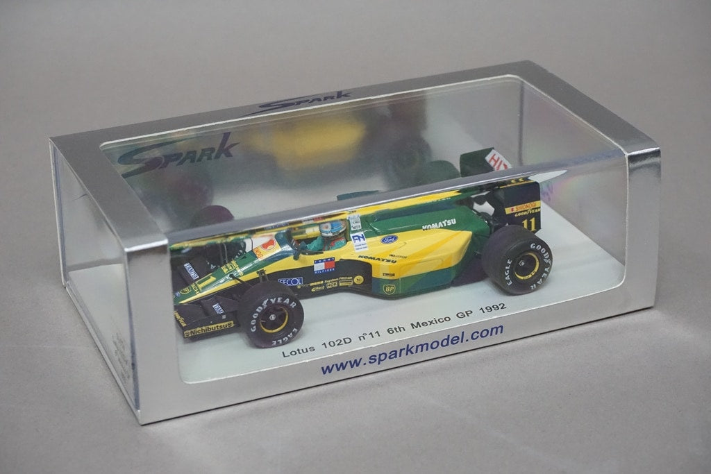 1:43 SPARK S1674 Lotus 102D Mexico GP 1992 #11 M.Hakkinen