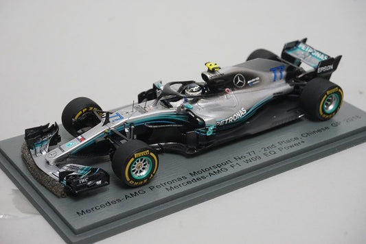 1:43 SPARK S6053 Mercedes AMG Petronas W09 EQ China GP 2018 #77 V.Bottas