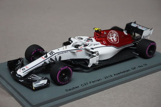 1:43 SPARK S6055 Sauber C37 Ferrari Azerbaijan GP 2018 #16 Charles Leclerc