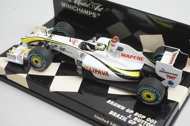 1:43 MINICHAMPS 400090622 Brawn GP BGP 001 Brazil GP 2009 #22 Jenson Button model car
