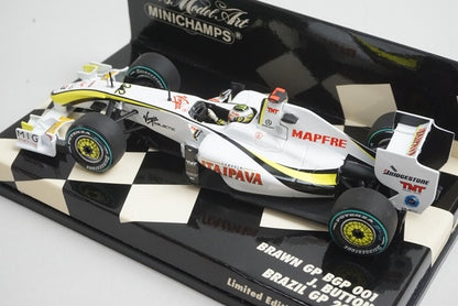 1:43 MINICHAMPS 400090622 Brawn GP BGP 001 Brazil GP 2009 #22 Jenson Button model car