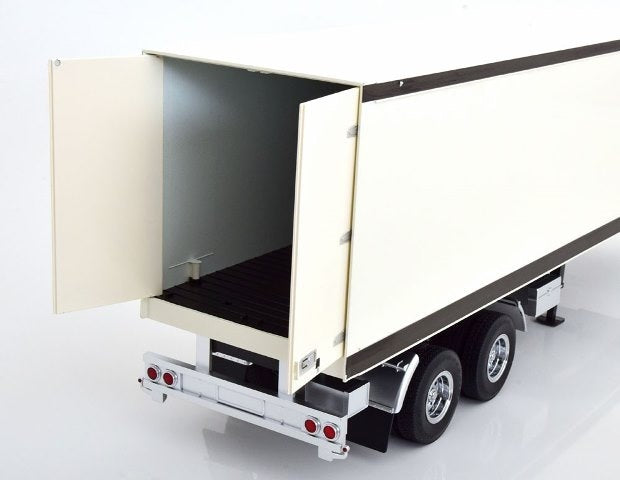 RK180163 ROAD KINGS 1:18 Truck Trailer White/Black