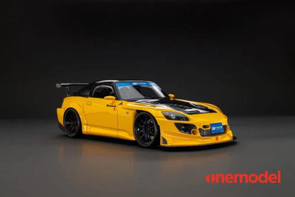 [ Pre-order ] 23A03-04 onemodel 1:18 Honda S2000 Spoon Street Carbon Bonnet Version (Yellow)