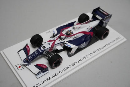 1:43 SPARK SJ130 Dallara SF19 TCS NAKAJIMA RACING M-TEC HR-417E Super Formula 2022 #65 Fumiki Oyu