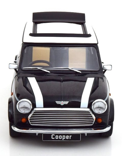 KKDC120072R KK scale 1:12 MINI COOPER Sunroof Black Metallic/White RHD