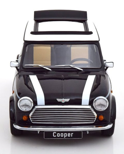 KKDC120072L KK scale 1:12 MINI COOPER Sunroof Black Metallic/White LHD