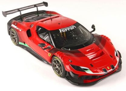 P18225A BBR 1:18 Ferrari 296 GT3 2022 with clear case model car