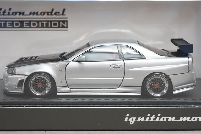 1:43 ignition model IG0605 Nissan NISMO R34 GT-R Z-tune Silver model car