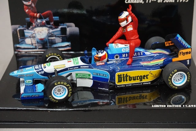 1:43 MINICHAMPS 431952701 Benetton B195 Renault Canada GP 1995 M.Schumacher / J.Alesi #1