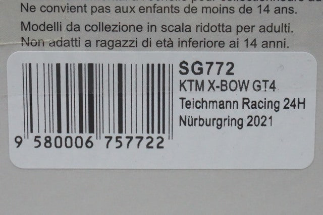 1:43 SPARK SG772 KTM X-BOW GT4 Teichmann Racing 24h Nurburgring 2021 #111