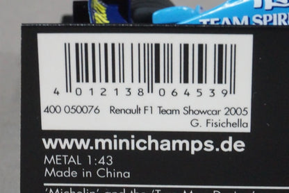 1:43 MINICHAMPS 400050076 Renault F1 Team Show Car 2005 G. Fisichella #6