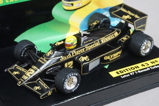 1:43 MINICHAMPS Lotus 97T Renault Turbo 1985 A. Senna #12 ASC No.9 JPS specification 10074