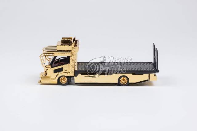 Micro Turbo PEAKO 1:64 Dekotora Faltabed Tow Truck Ver.2 Chrome Gold