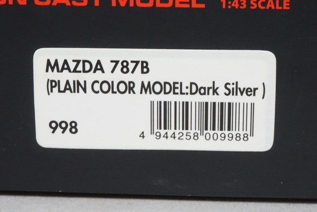 1:43 HPI 998 Mazda 787B Plain Color Model Dark Silver