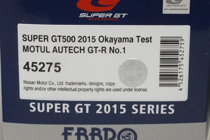 1:43 EBBRO 45275 MOTUL AUTECH GT-R Super GT500 Okayama Test 2015 #1