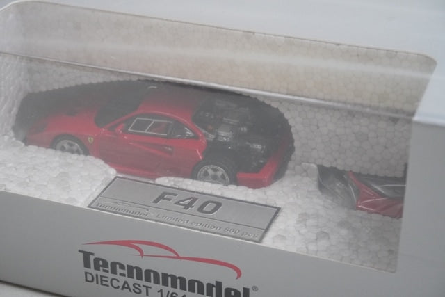 TM64-01A Tecnomodel 1:64 Ferrari F40 LM Press Version 1996 Red w/BBS Silver Wheels