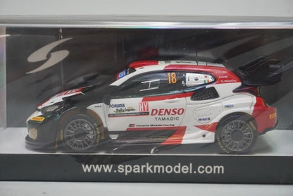 S6740 Spark 1:43 Toyota GR Yaris Rally1 Hybrid #18 TOYOTA GAZOO Racing WRT 5th Rally Japan 2023 T. Katsuta - A. Johnston