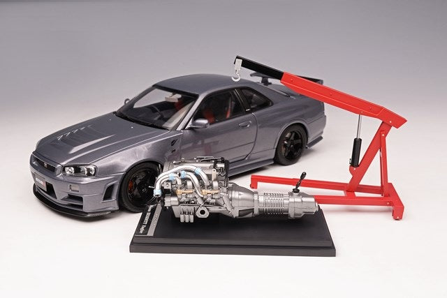 M83409 MOTORHELIX 1:18 Nissan Skyline GT-R R34 NISMO CRS VER. Gunmetal