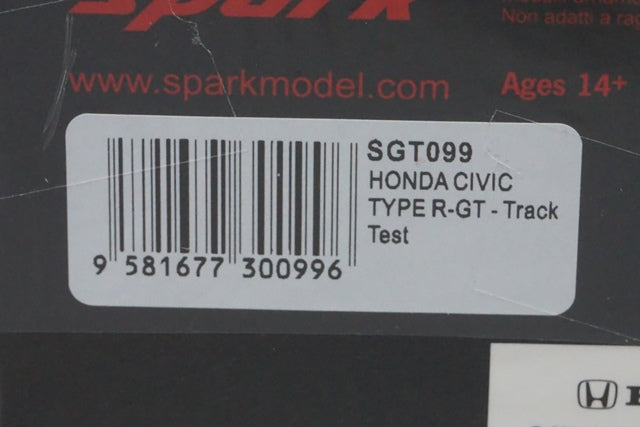 1:43 SPARK SGT099 Honda Civic Type R-GT Track Test #99