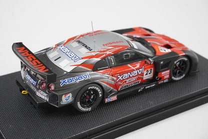 1:43 EBBRO 44125 Nissan Xanavi Nismo GT-R Super GT500 2008 Fuji #23 Red/Silver model car