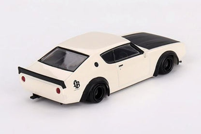 MGT00702-R TSM MINI-GT 1:64 Nissan Skyline Kenmeri Liberty Walk White Right-hand drive