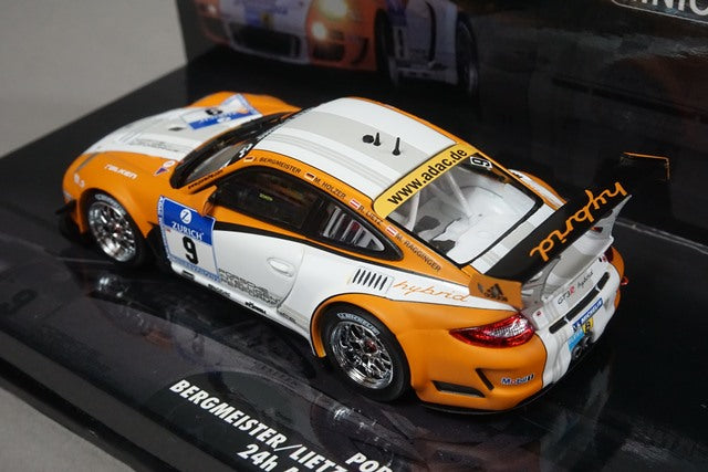 1:43 MINICHAMPS 436108909 Porsche 911 GT3R Hybrid 24h Nurburgring 2010 #9