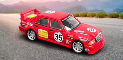 LMLF 1:64 Mercedes Benz 190E Red Pig