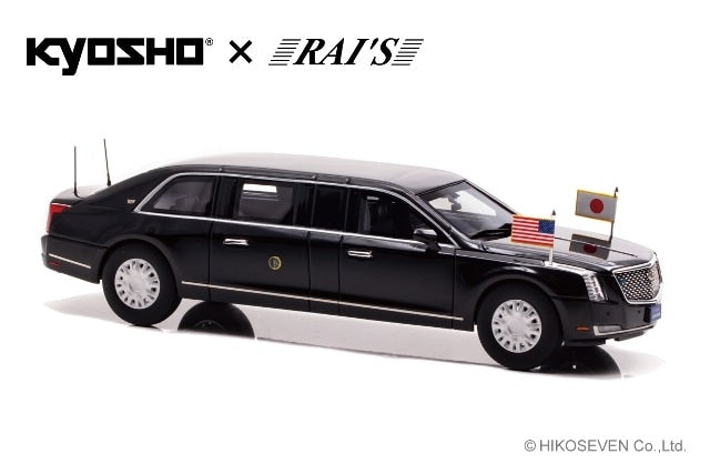 H7431909 Kyosho x RAI'S 1:43 Cadillac One THE BEAST 2019 US Presidential Car Japan Visit Specification