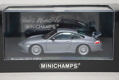 1:43 MINICHAMPS 430068008 Porsche 911 GT3 1998 Gray Metallic