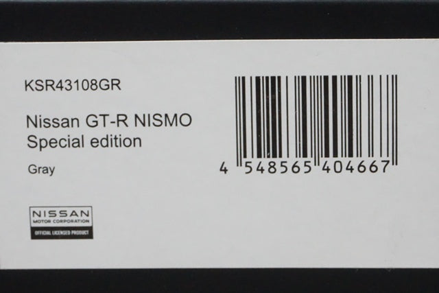 1:43 KYOSHO KSR43108GR Nissan GT-R NISMO Special Edition Gray