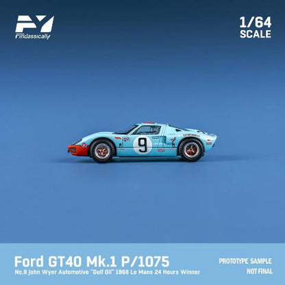 [ Pre-order ] FY64019 Finclassically 1:64 Ford GT40 Mk1 P/1075 1968 Le Mans Winner #9 Gulf
