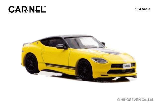 CN640040 CAR-NEL 1:64 Nissan Fairlady Z Version ST Customized Edition 2023 Ikazuchi Yellow / Super Black